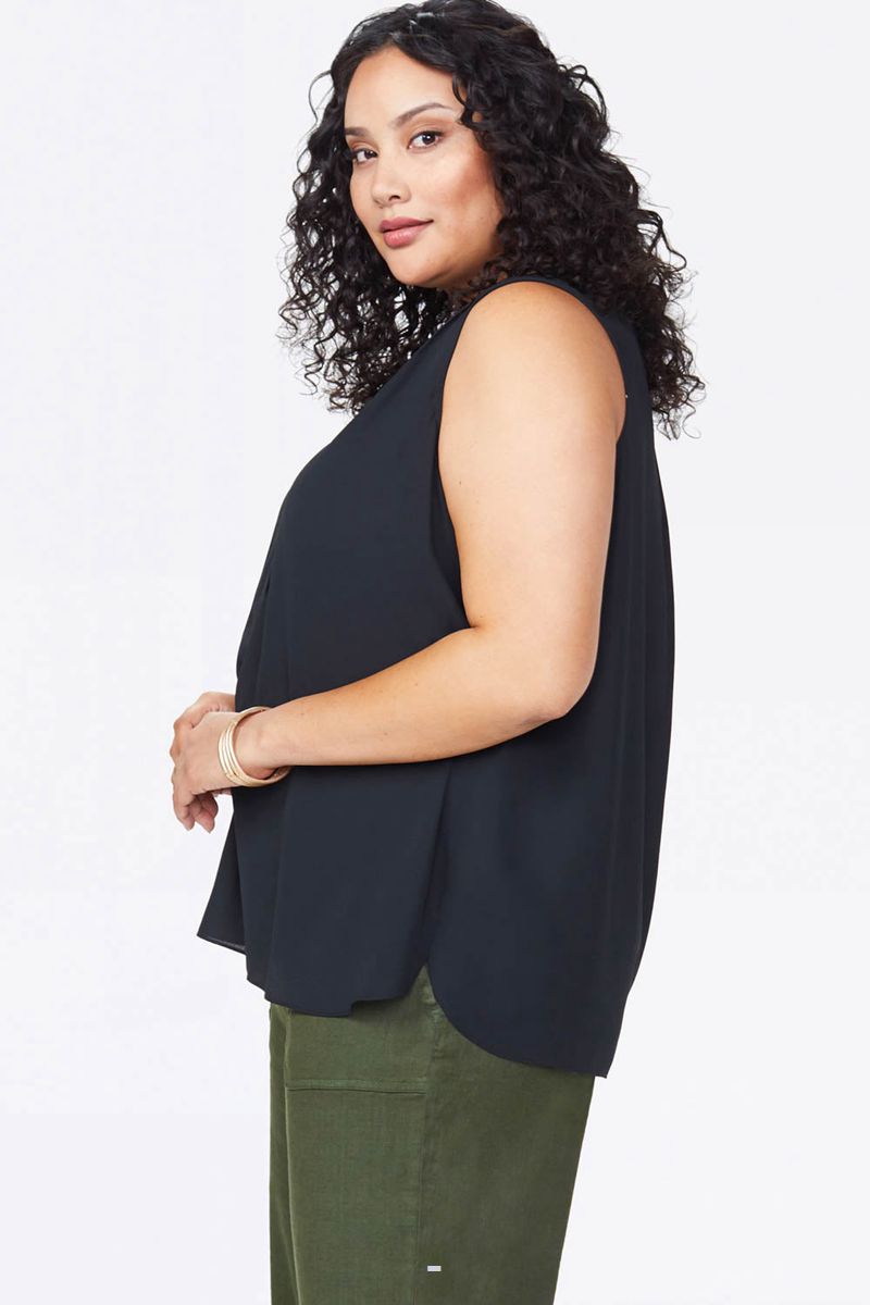 Black Women's NYDJ Plus The Sleeveless Perfect Blouse | NZ 529GAKEIS