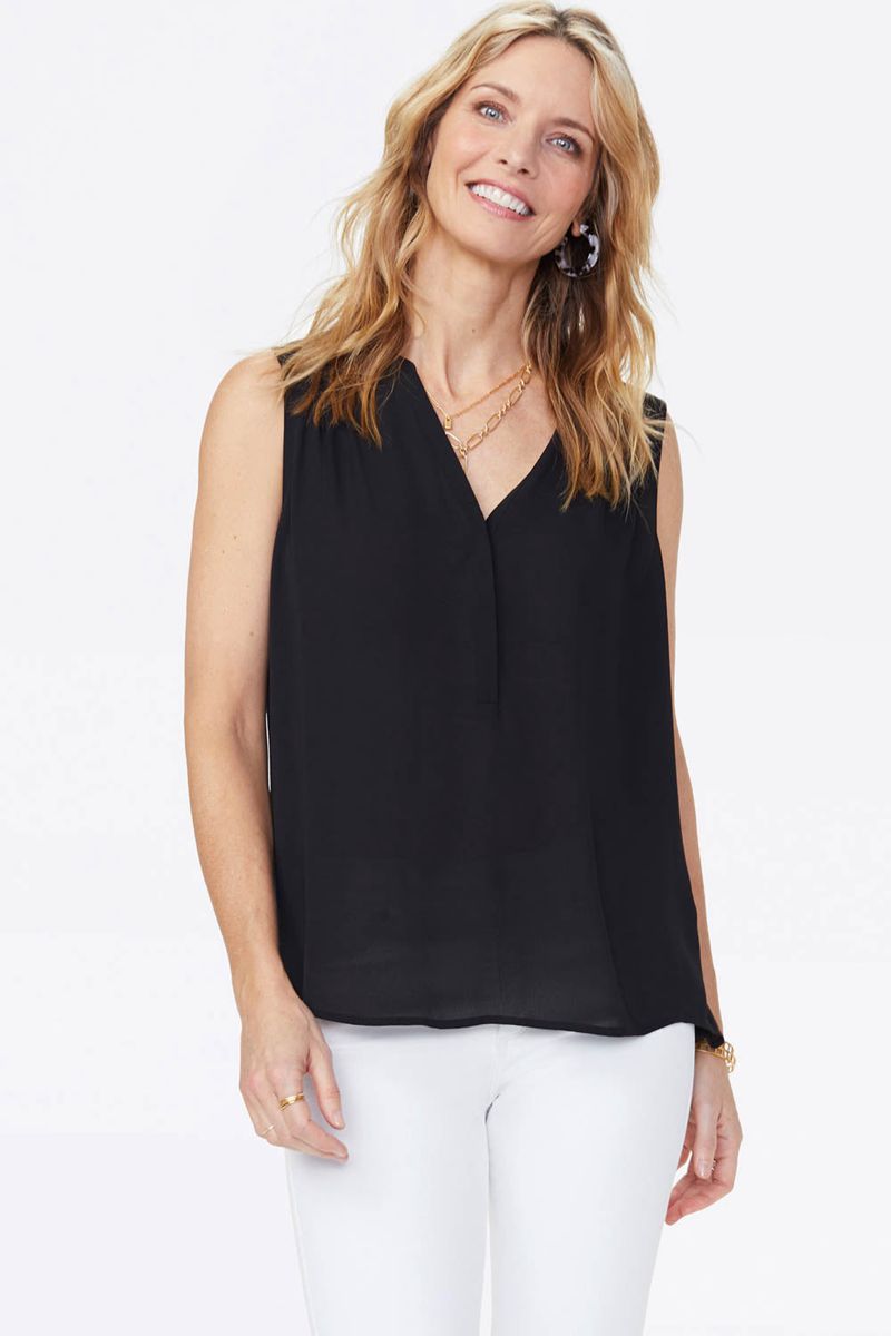 Black Women\'s NYDJ Plus The Sleeveless Perfect Blouse | NZ 529GAKEIS