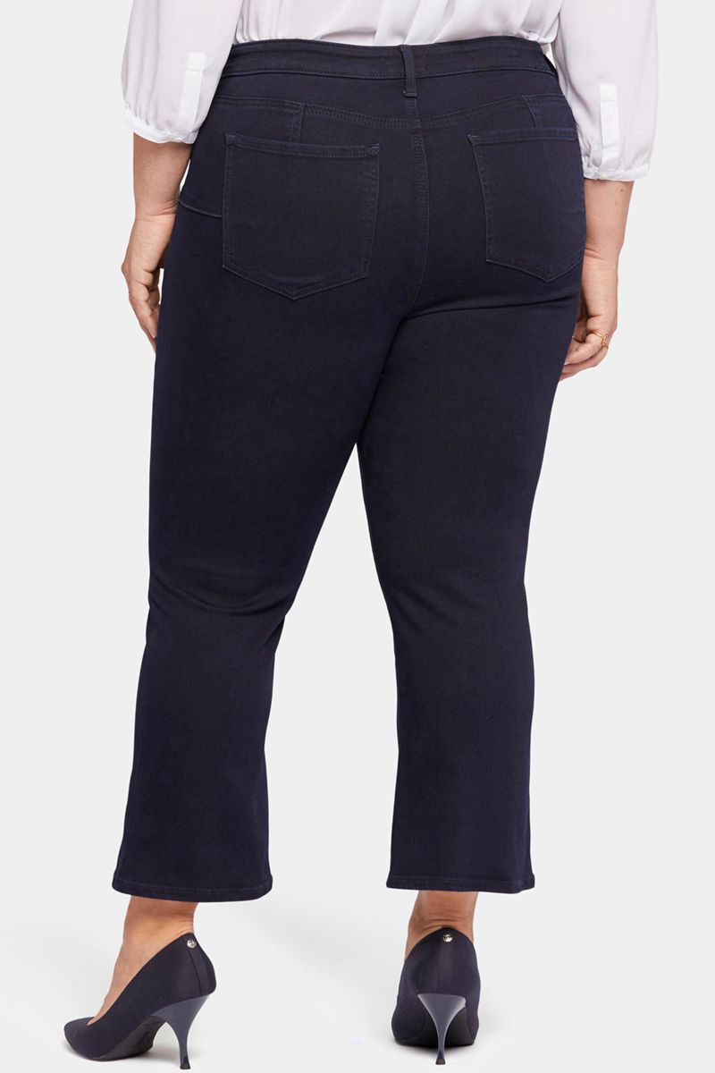 Black Women's NYDJ Plus Uplift Fiona Slim Flared Ankle Jeans | NZ 624OUGWTP