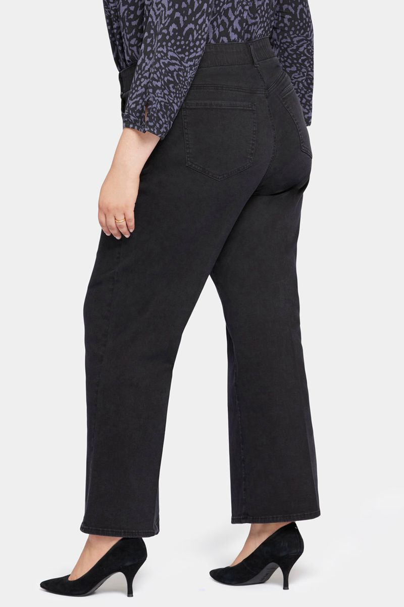 Black Women's NYDJ Plus Waist-Match™ Major Wide Leg Jeans | NZ 529MNDKUI