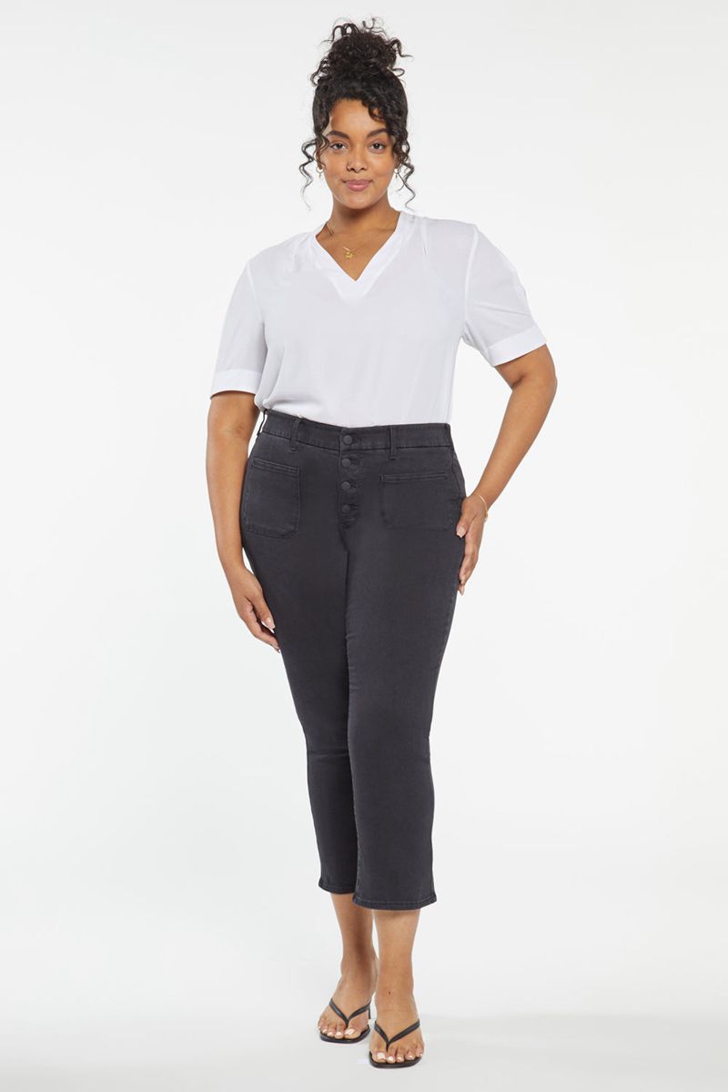 Black Women's NYDJ Plus Waist-Match™ Marilyn Straight Ankle Jeans | NZ 817RWFEQZ