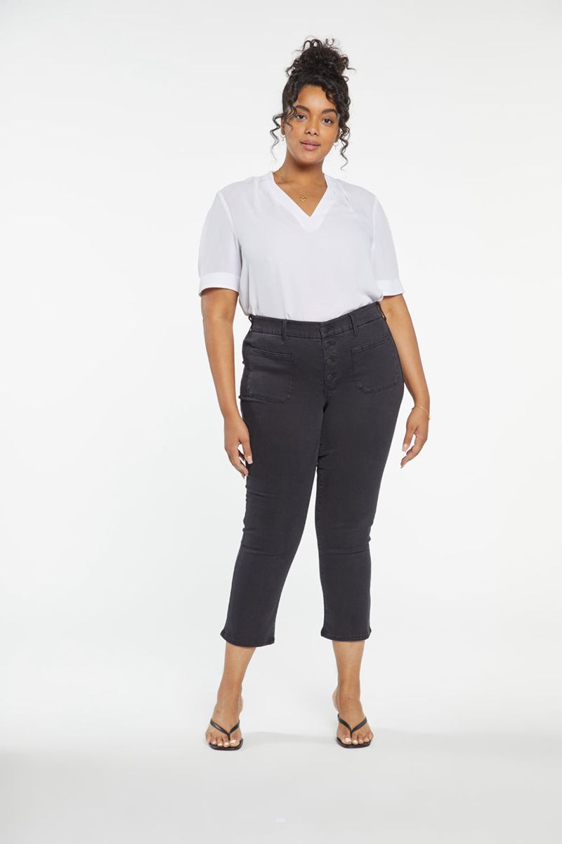 Black Women's NYDJ Plus Waist-Match™ Marilyn Straight Ankle Jeans | NZ 817RWFEQZ