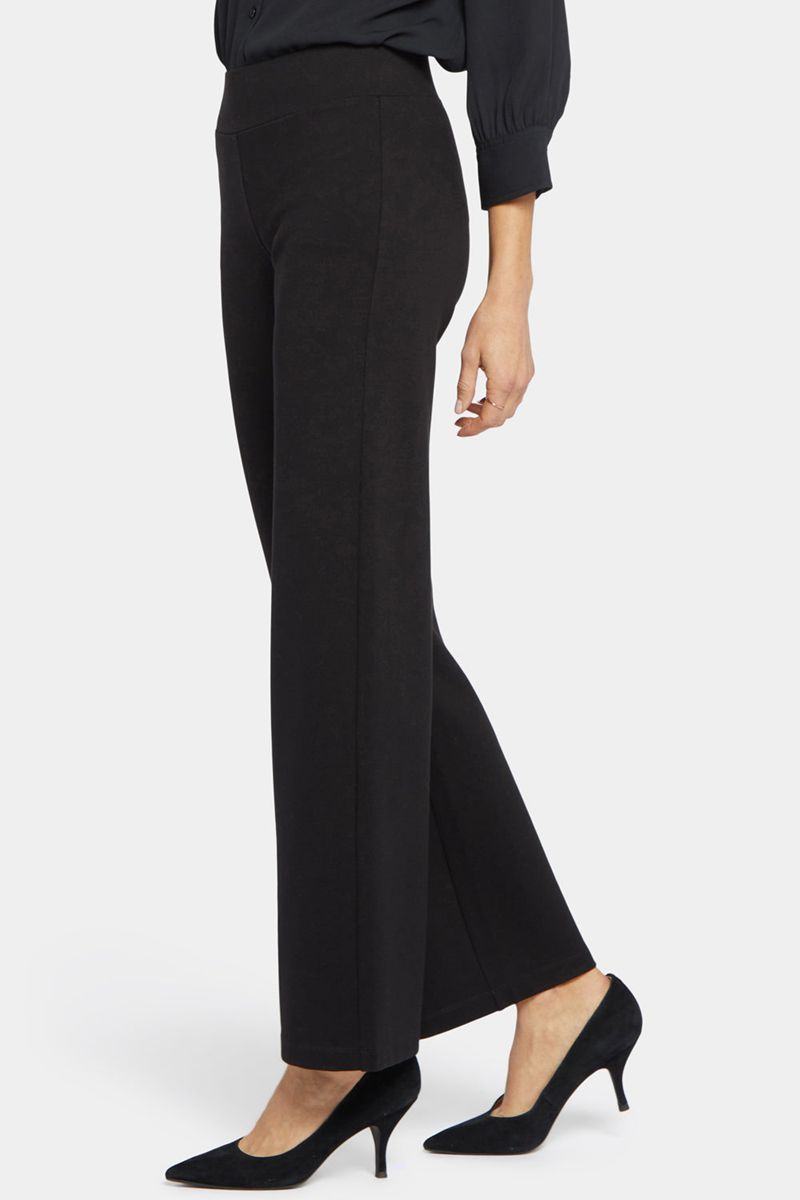 Black Women's NYDJ Pull-On Relaxed Straight Pants | NZ 927QIMZUN