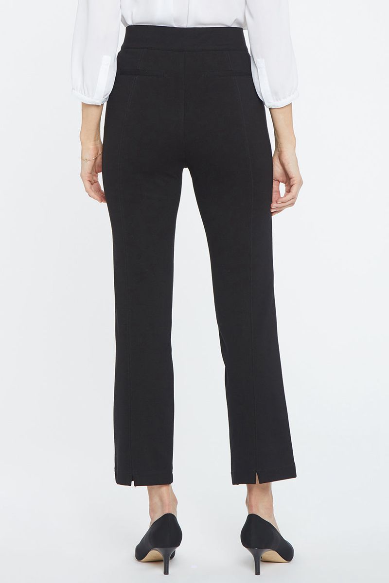 Black Women's NYDJ Pull-On Straight Crop Pants | NZ 567OEAPDT