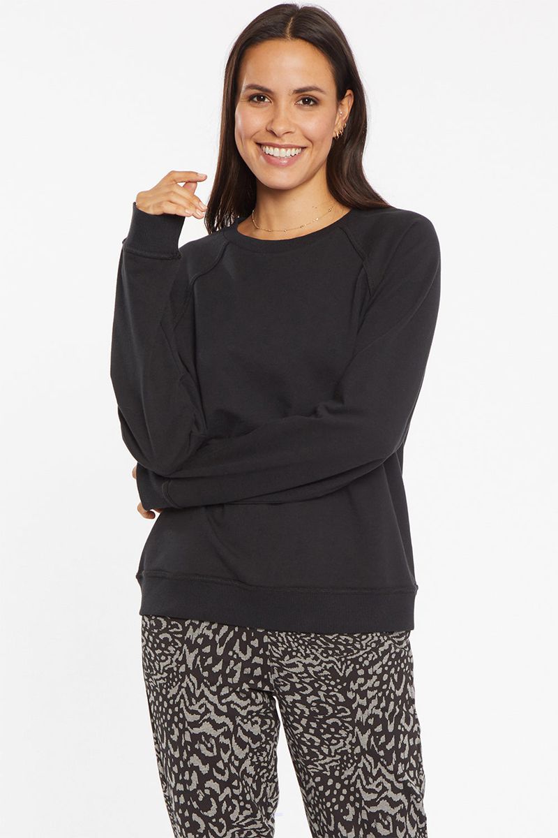 Black Women's NYDJ Raglan Sweatshirts | NZ 715MDYVJB