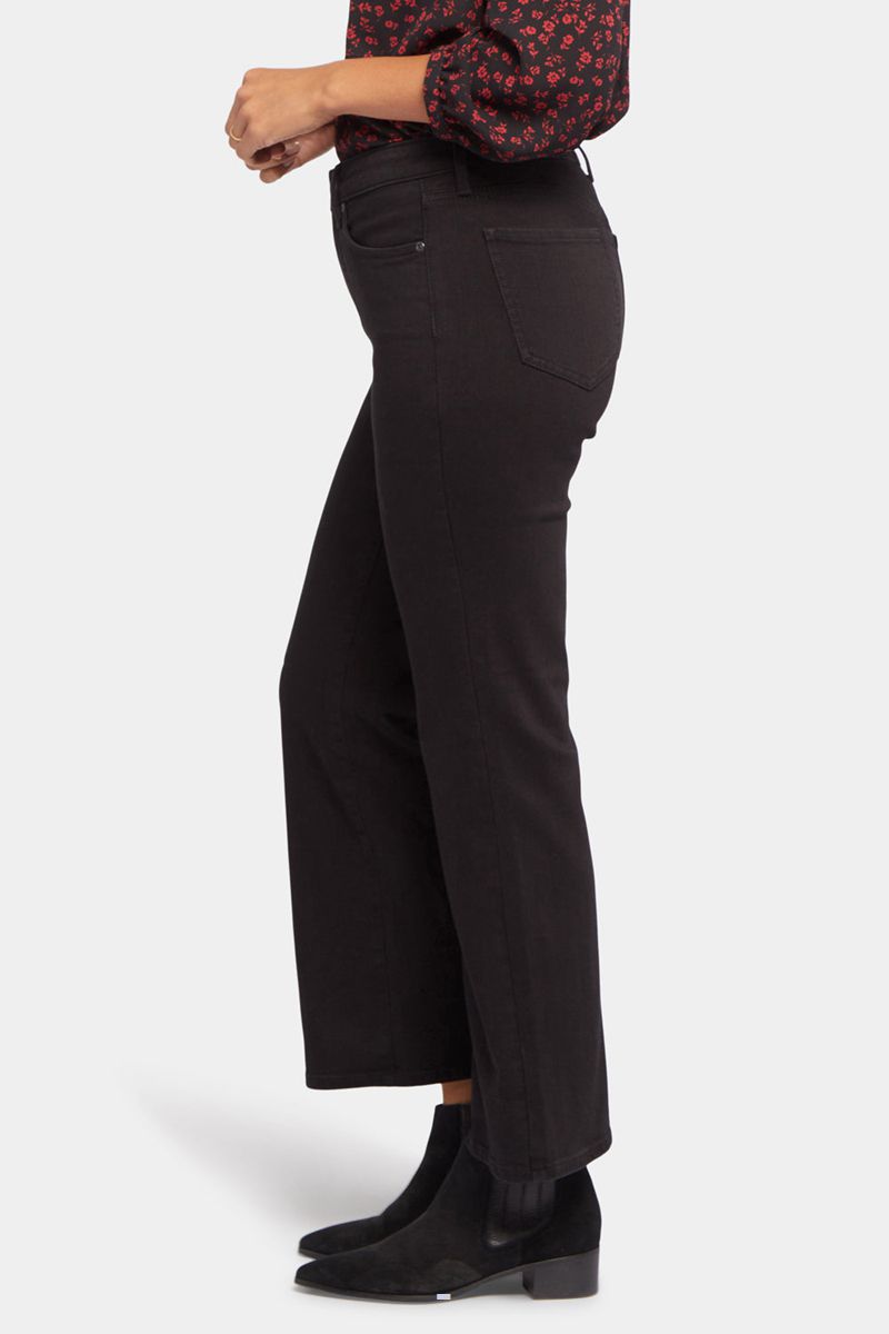 Black Women's NYDJ Relaxed Flared Jeans | NZ 892YWSDPO