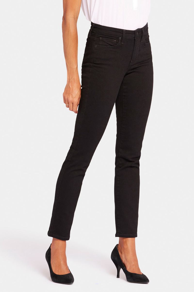 Black Women's NYDJ Sheri Slim Jeans | NZ 612BDGZLW