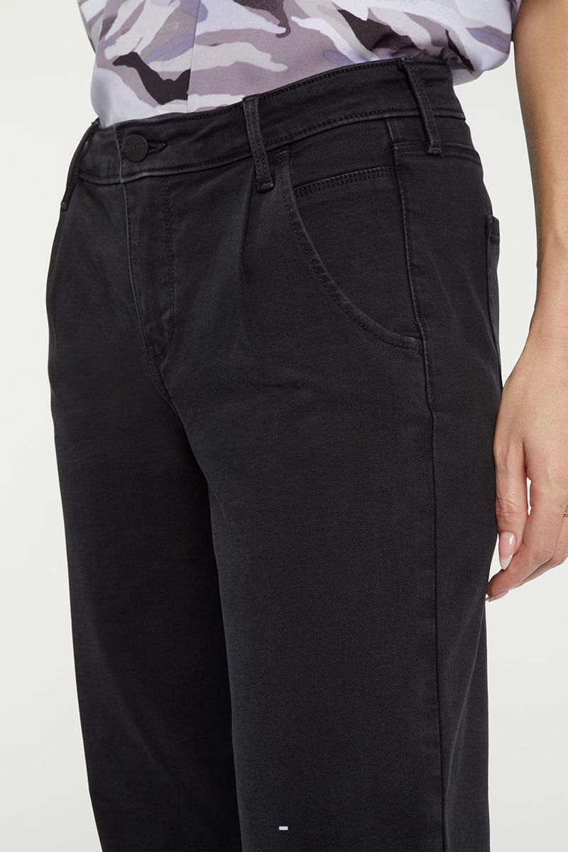 Black Women's NYDJ Tapered Ankle Jeans | NZ 512WSLAOZ