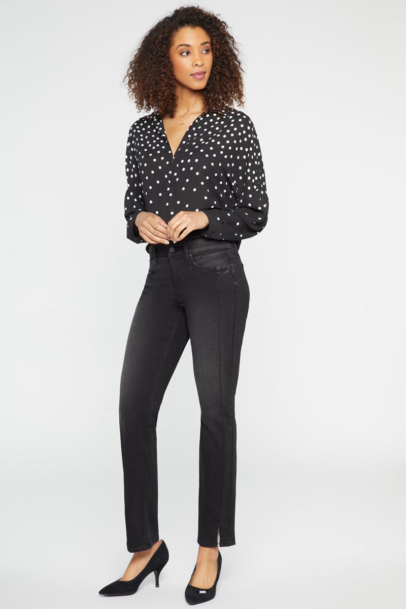 Black Women's NYDJ The Slimmer Marilyn Straight Jeans | NZ 215ZMVEUS