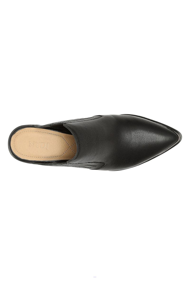 Black Women's NYDJ Wilma Slip-On Mules | NZ 745BYEFHP