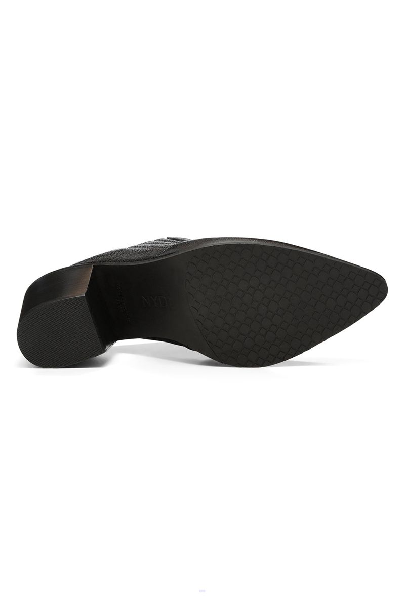 Black Women's NYDJ Wilma Slip-On Mules | NZ 745BYEFHP