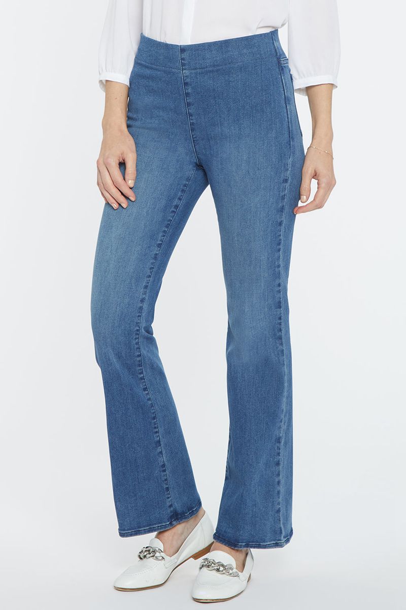 Blue Women's NYDJ Ava Flared Pull-On Jeans | NZ 594RBKXOY