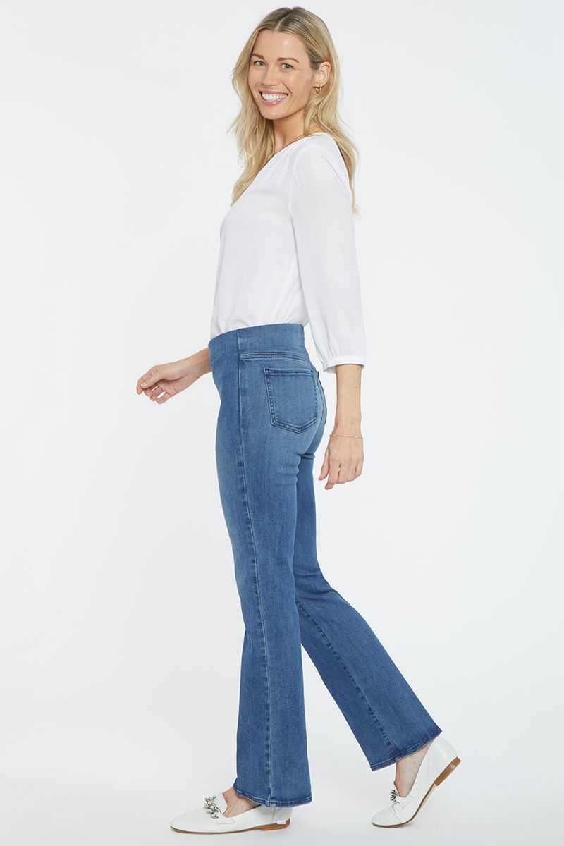 Blue Women's NYDJ Ava Flared Pull-On Jeans | NZ 594RBKXOY