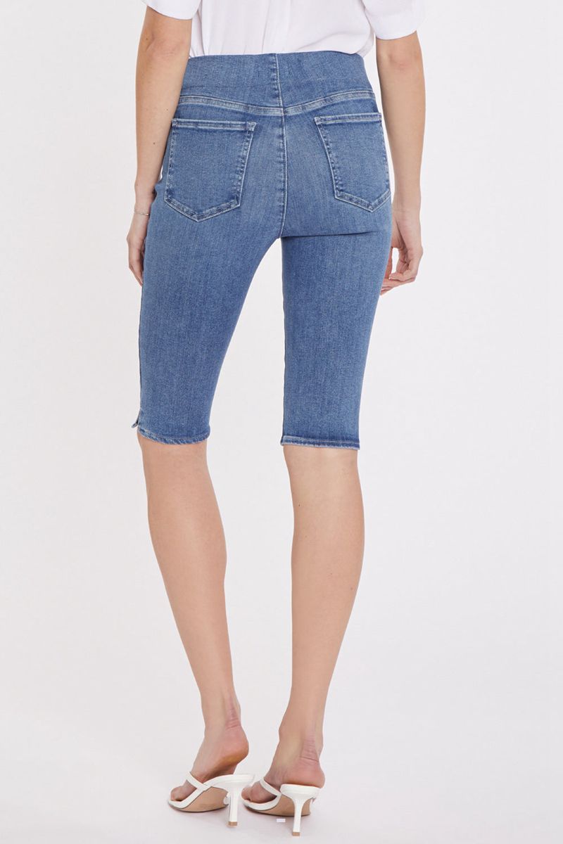 Blue Women's NYDJ Bike Capri Pull-On Jeans | NZ 548LJQUGV