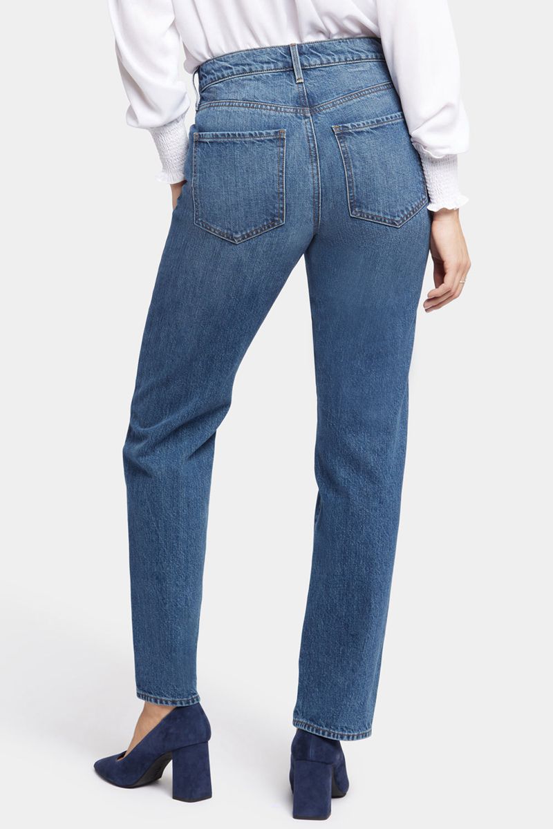 Blue Women's NYDJ Brooke Loose Straight Jeans | NZ 731WJPVLD