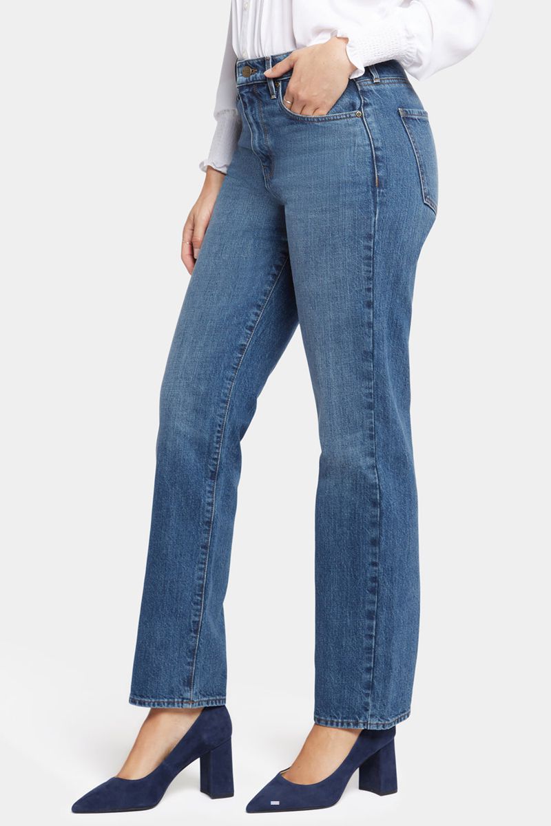 Blue Women's NYDJ Brooke Loose Straight Jeans | NZ 731WJPVLD