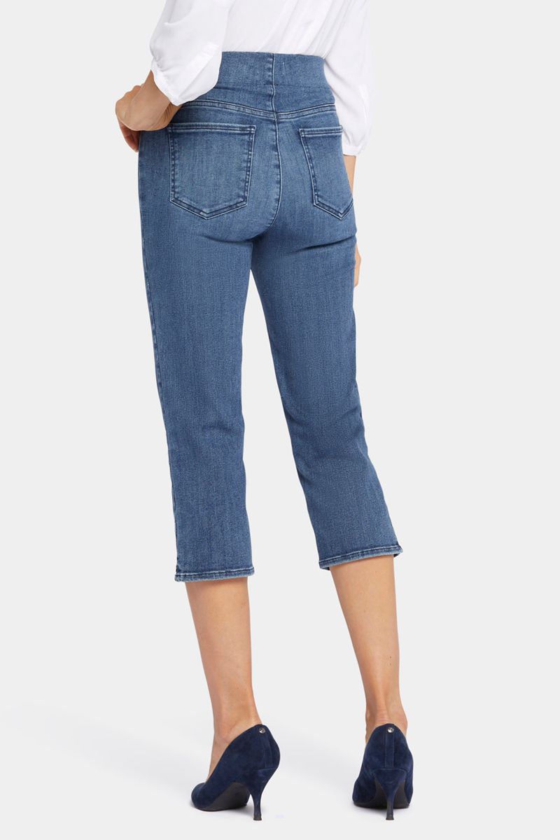 Blue Women's NYDJ Dakota Crop Pull-On Jeans | NZ 713VYBXSJ