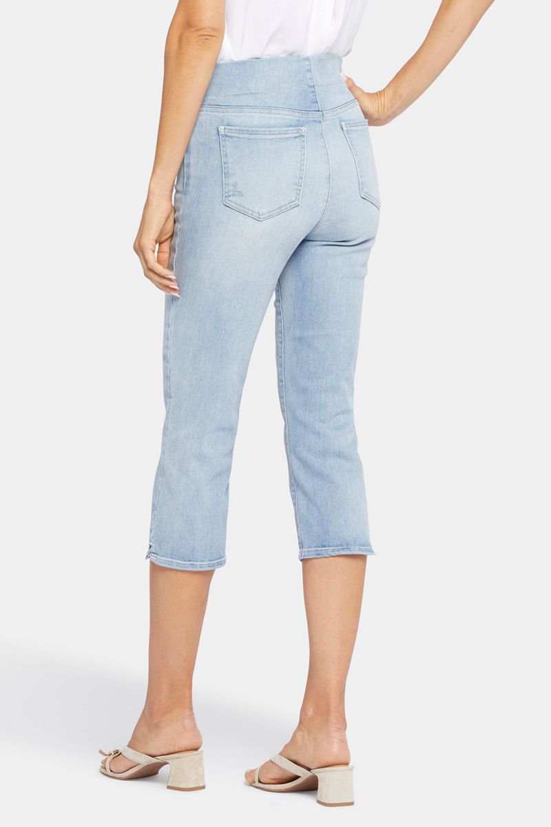 Blue Women's NYDJ Dakota Crop Pull-On Jeans | NZ 862EVICSP