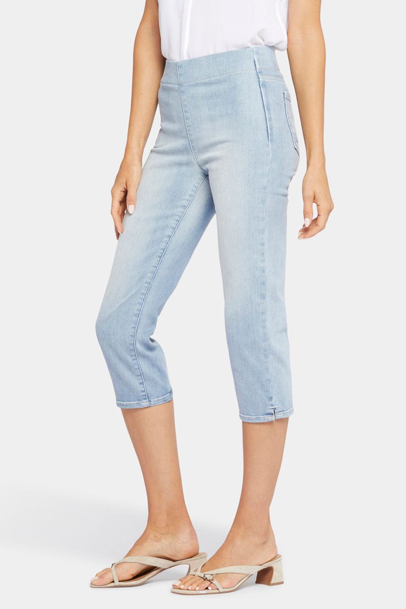 Blue Women's NYDJ Dakota Crop Pull-On Jeans | NZ 862EVICSP