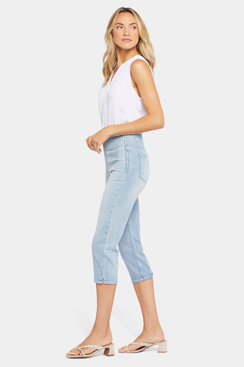 Blue Women's NYDJ Dakota Crop Pull-On Jeans | NZ 862EVICSP