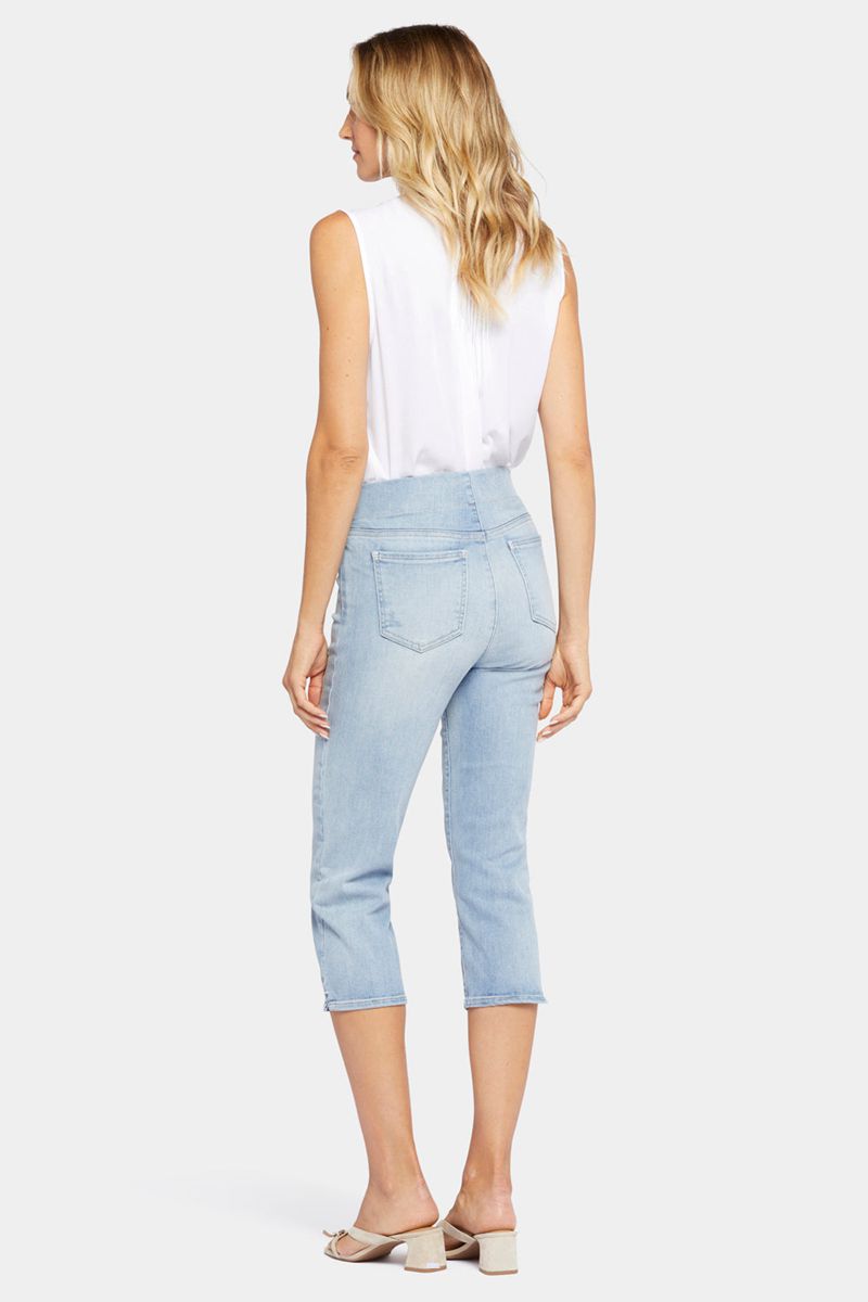 Blue Women's NYDJ Dakota Crop Pull-On Jeans | NZ 862EVICSP