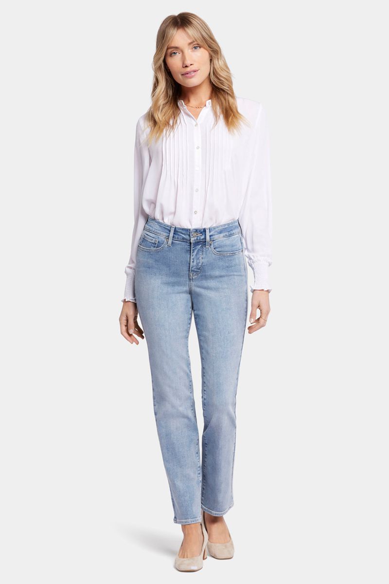 Blue Women's NYDJ Ellison Straight Jeans | NZ 901KJCXAD