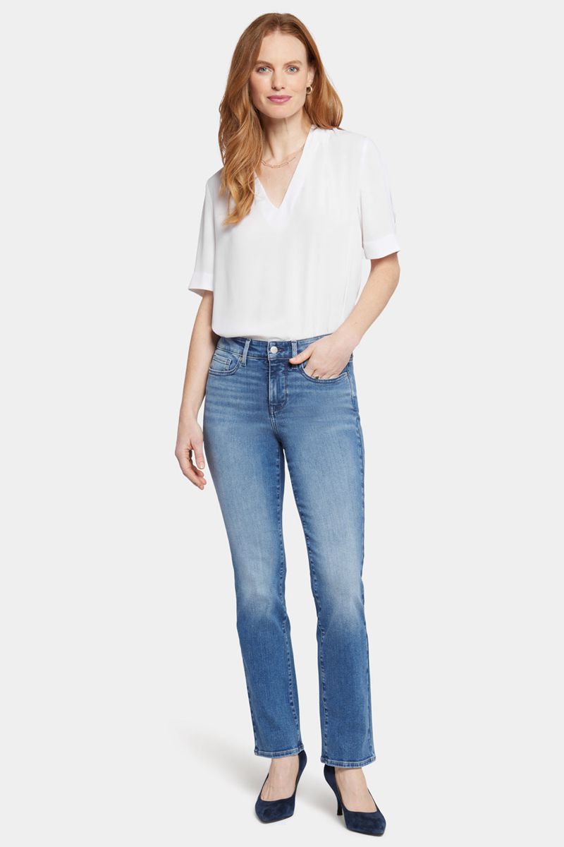 Blue Women's NYDJ Ellison Straight Jeans | NZ 960TFPHKX