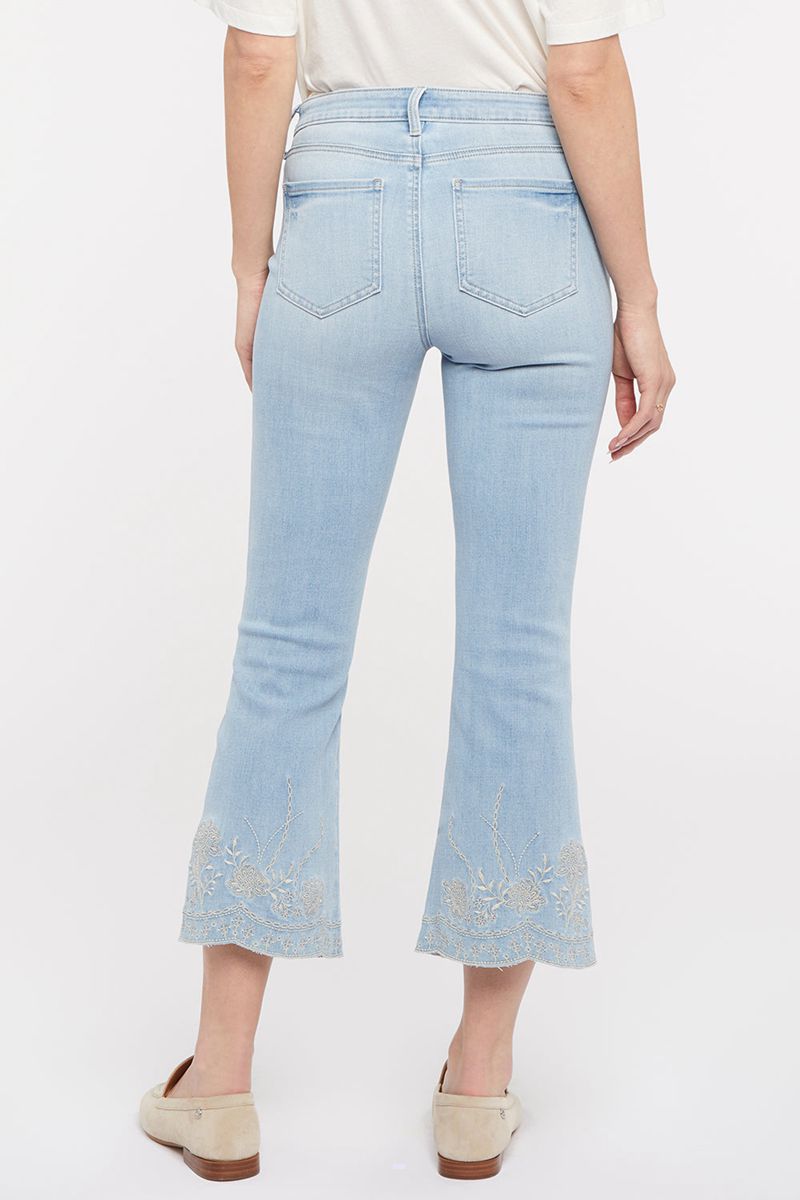 Blue Women's NYDJ Fiona Slim Flared Ankle Jeans | NZ 942FXHUEZ