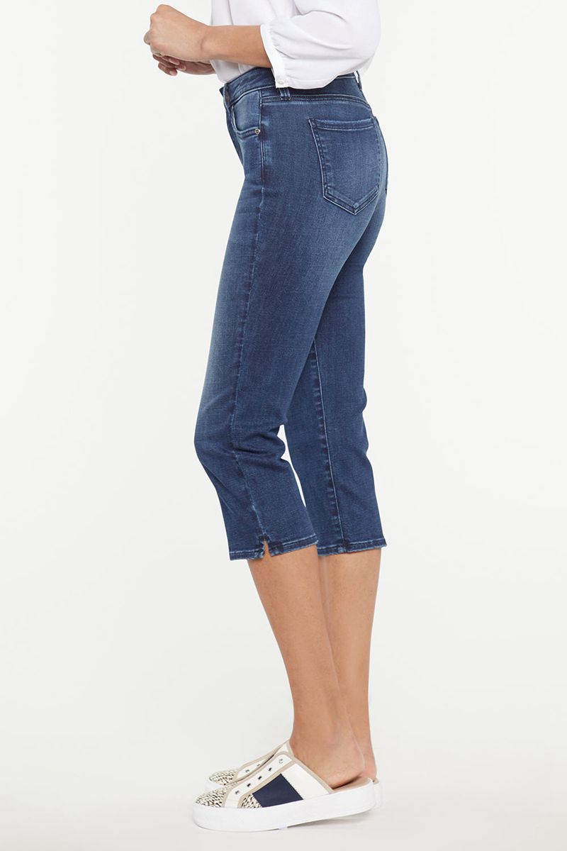 Blue Women's NYDJ Harper Crop Jeans | NZ 294MQREIZ