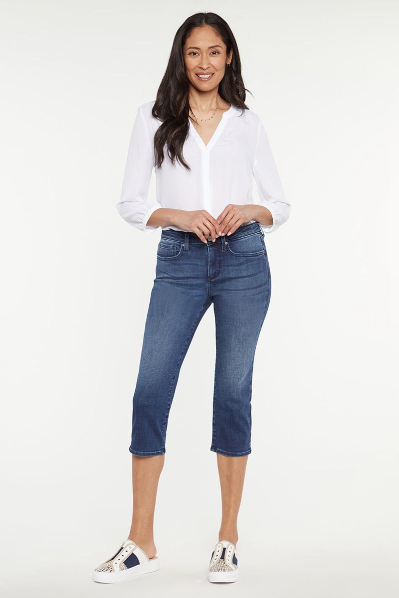 Blue Women's NYDJ Harper Crop Jeans | NZ 294MQREIZ