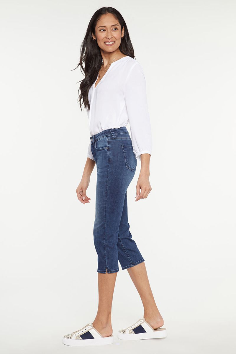 Blue Women's NYDJ Harper Crop Jeans | NZ 294MQREIZ