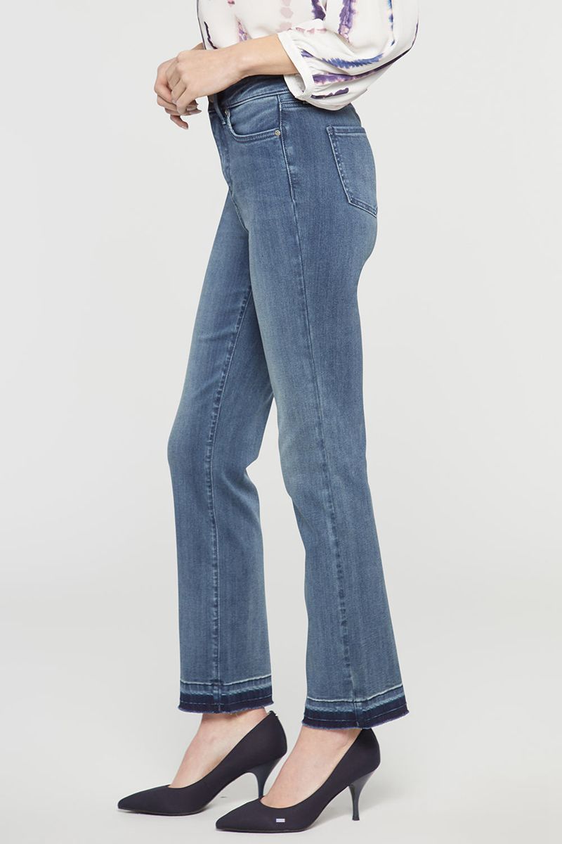 Blue Women's NYDJ High Straight Jeans | NZ 219POGTHX