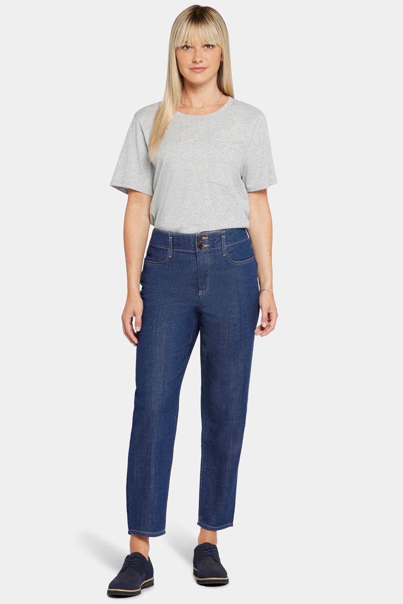 Blue Women's NYDJ Iconic Mom Jeans | NZ 853XDOKJC