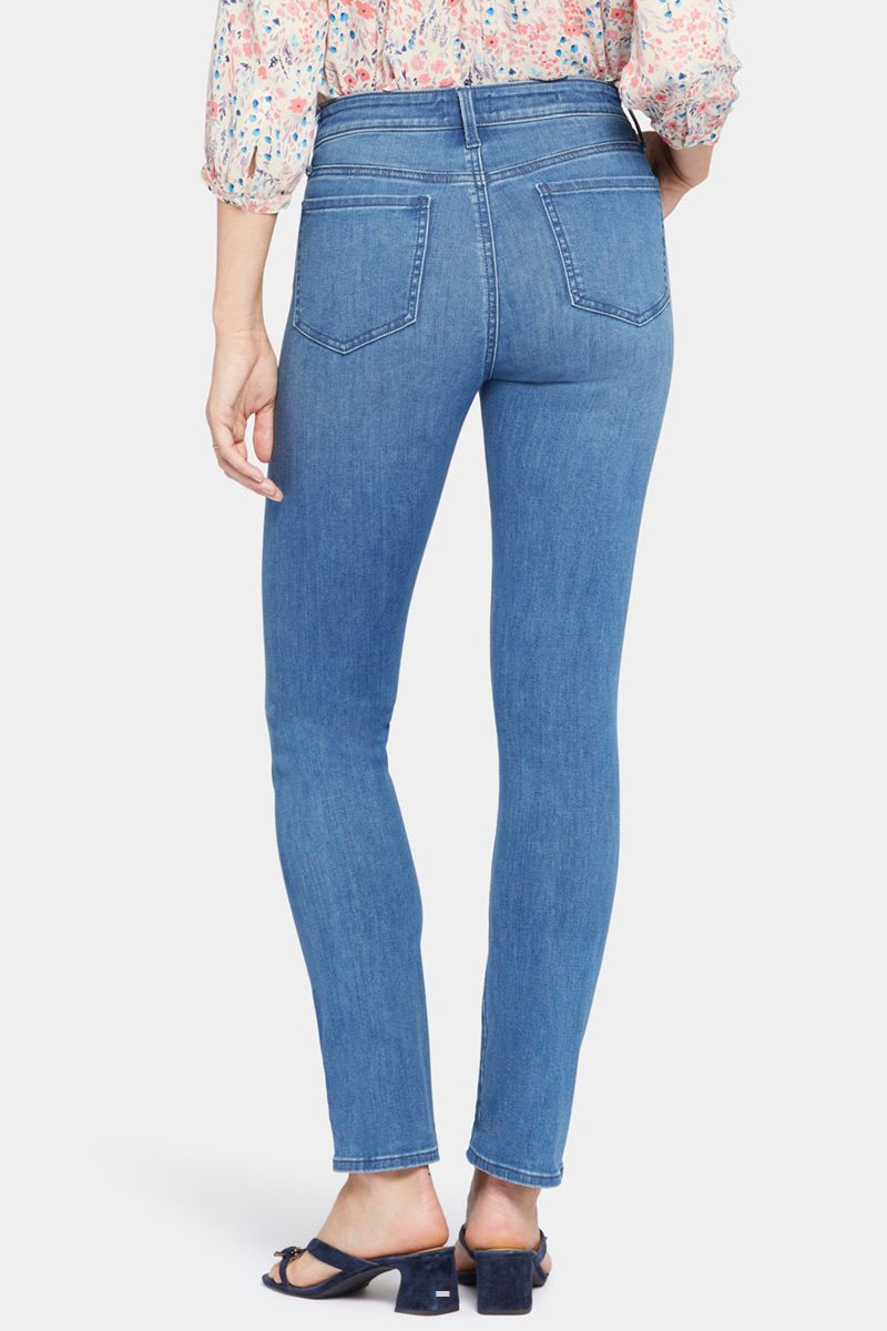 Blue Women's NYDJ Le Silhouette Sheri Slim Jeans | NZ 087MLODAN