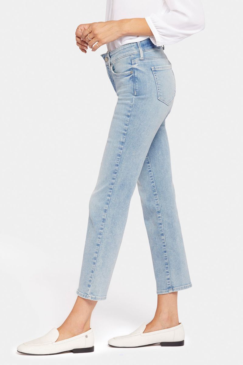 Blue Women's NYDJ Marilyn Straight Ankle Jeans | NZ 236RQGWNU