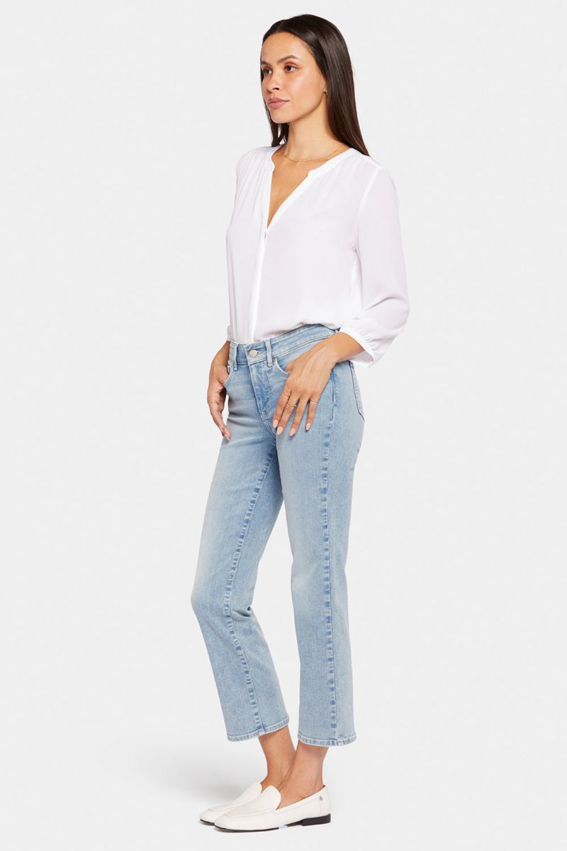 Blue Women's NYDJ Marilyn Straight Ankle Jeans | NZ 236RQGWNU