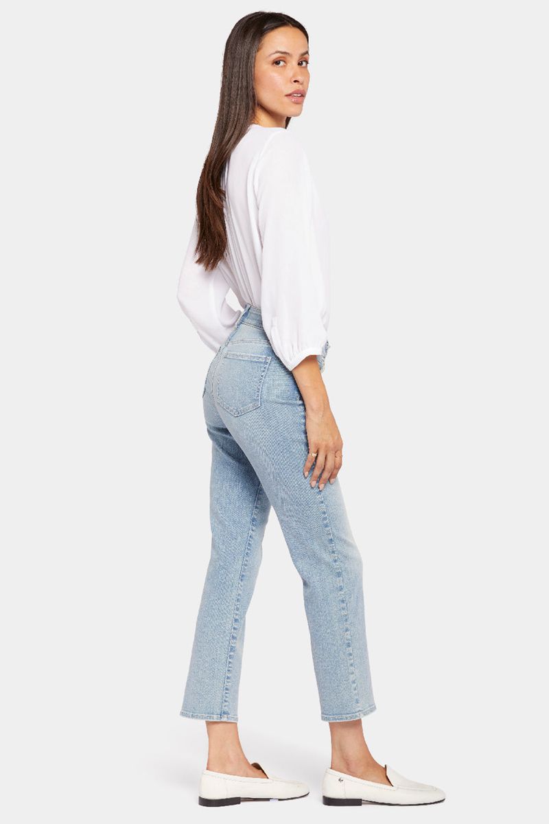 Blue Women's NYDJ Marilyn Straight Ankle Jeans | NZ 236RQGWNU