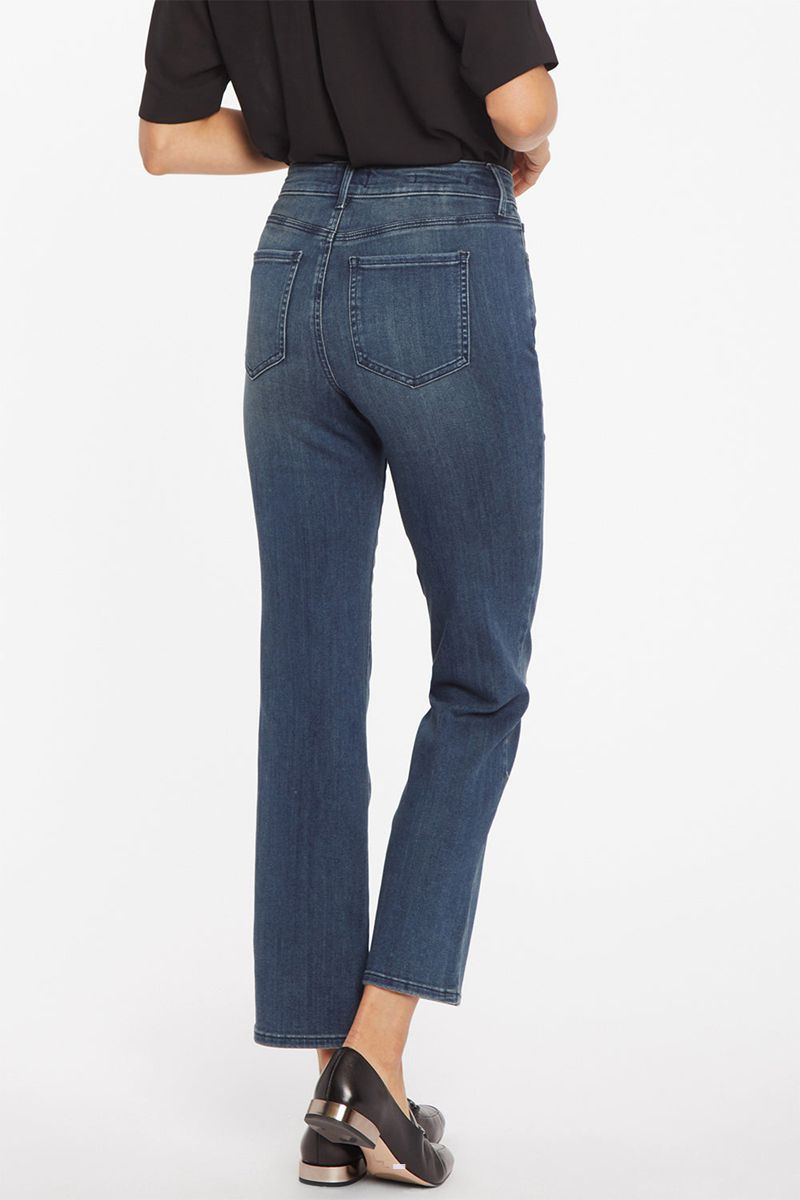 Blue Women's NYDJ Marilyn Straight Ankle Jeans | NZ 259SIKENC