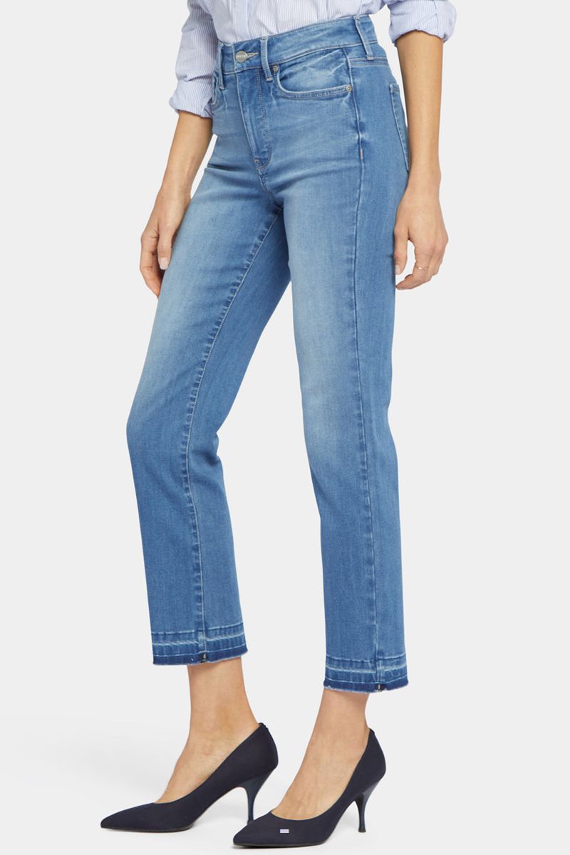 Blue Women's NYDJ Marilyn Straight Ankle Jeans | NZ 379DPUHNO