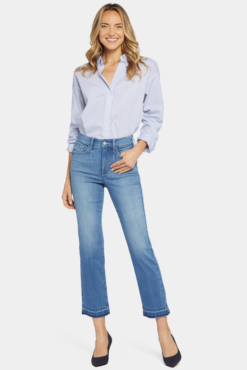 Blue Women's NYDJ Marilyn Straight Ankle Jeans | NZ 379DPUHNO