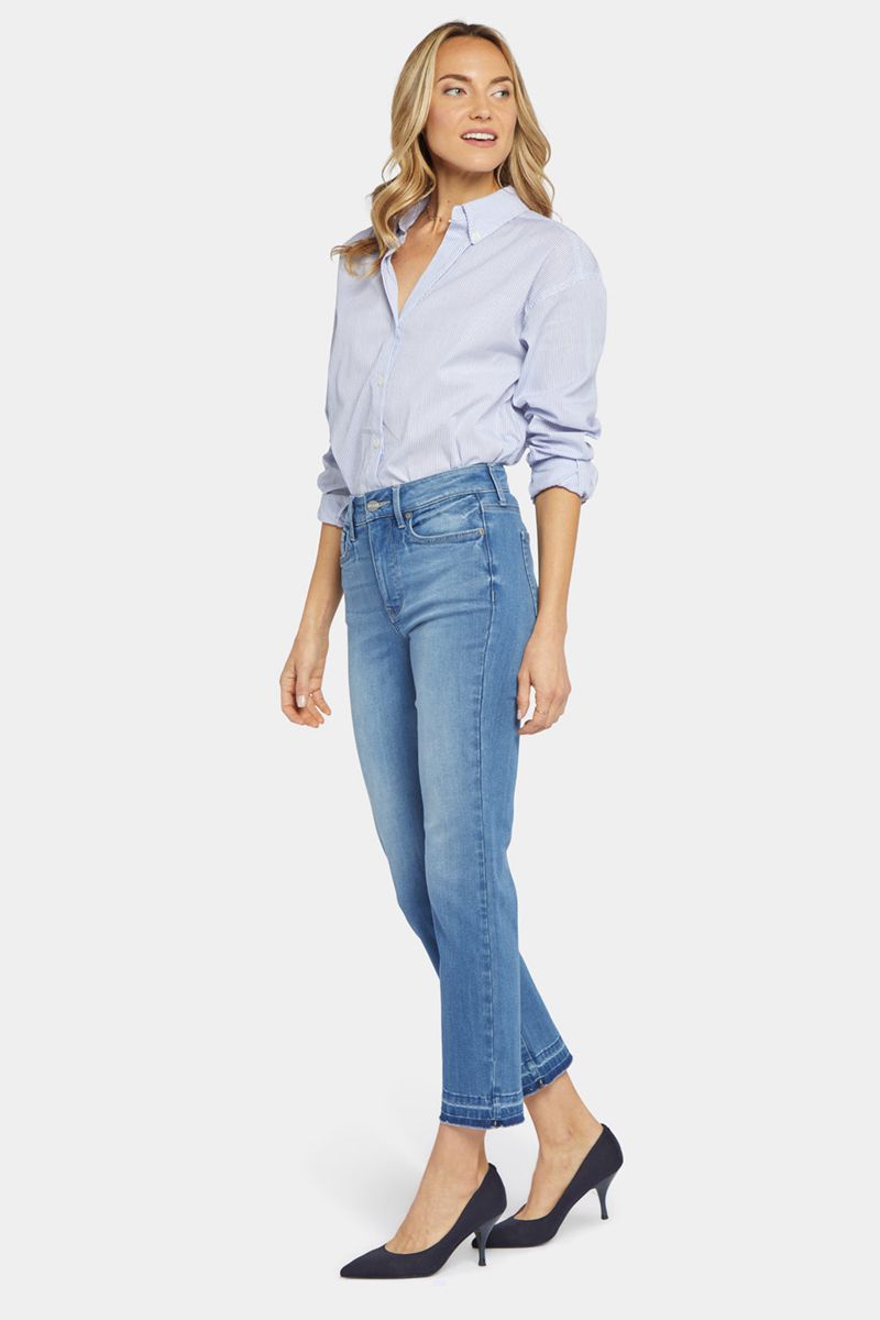 Blue Women's NYDJ Marilyn Straight Ankle Jeans | NZ 379DPUHNO