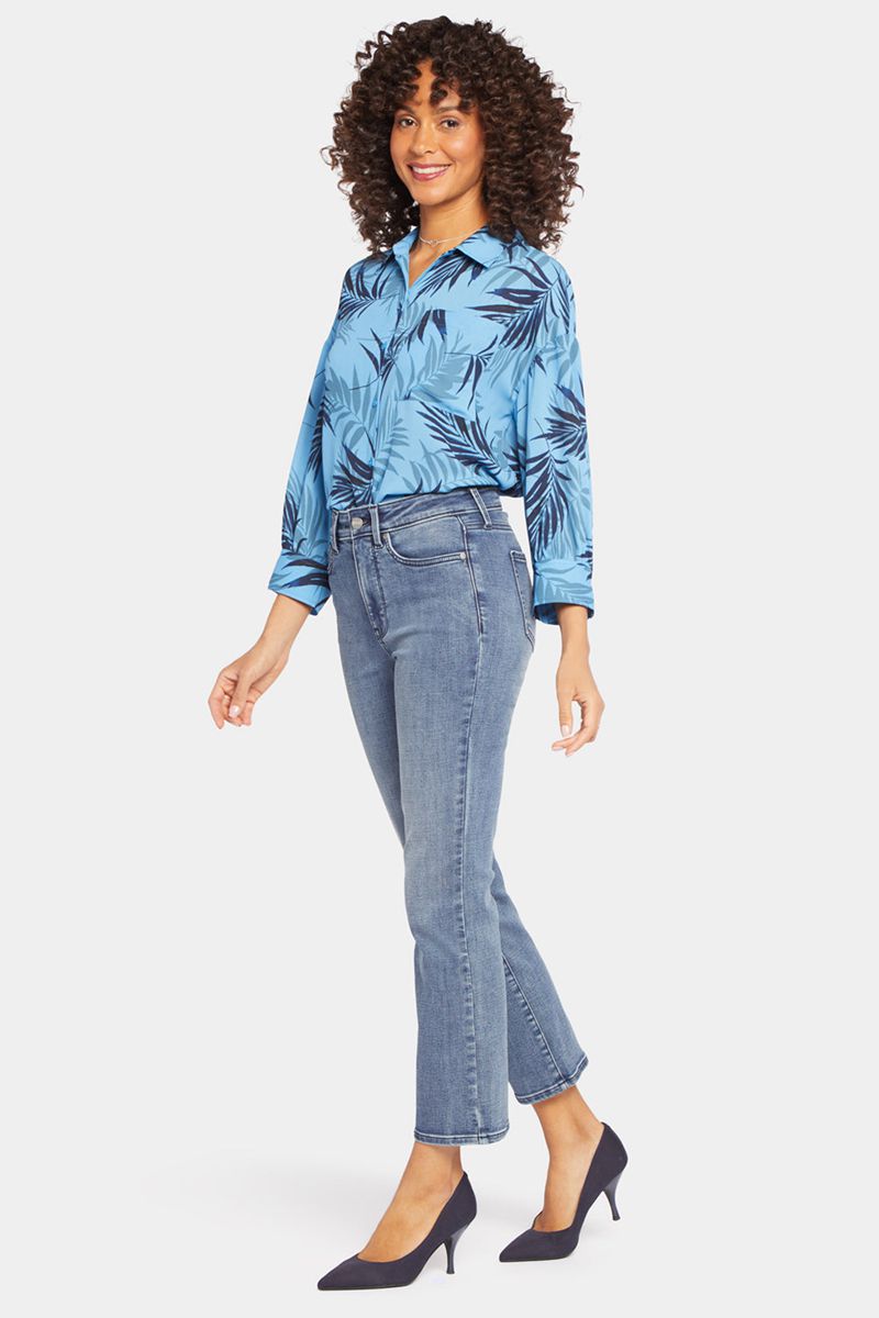 Blue Women's NYDJ Marilyn Straight Ankle Jeans | NZ 483QGOVDE