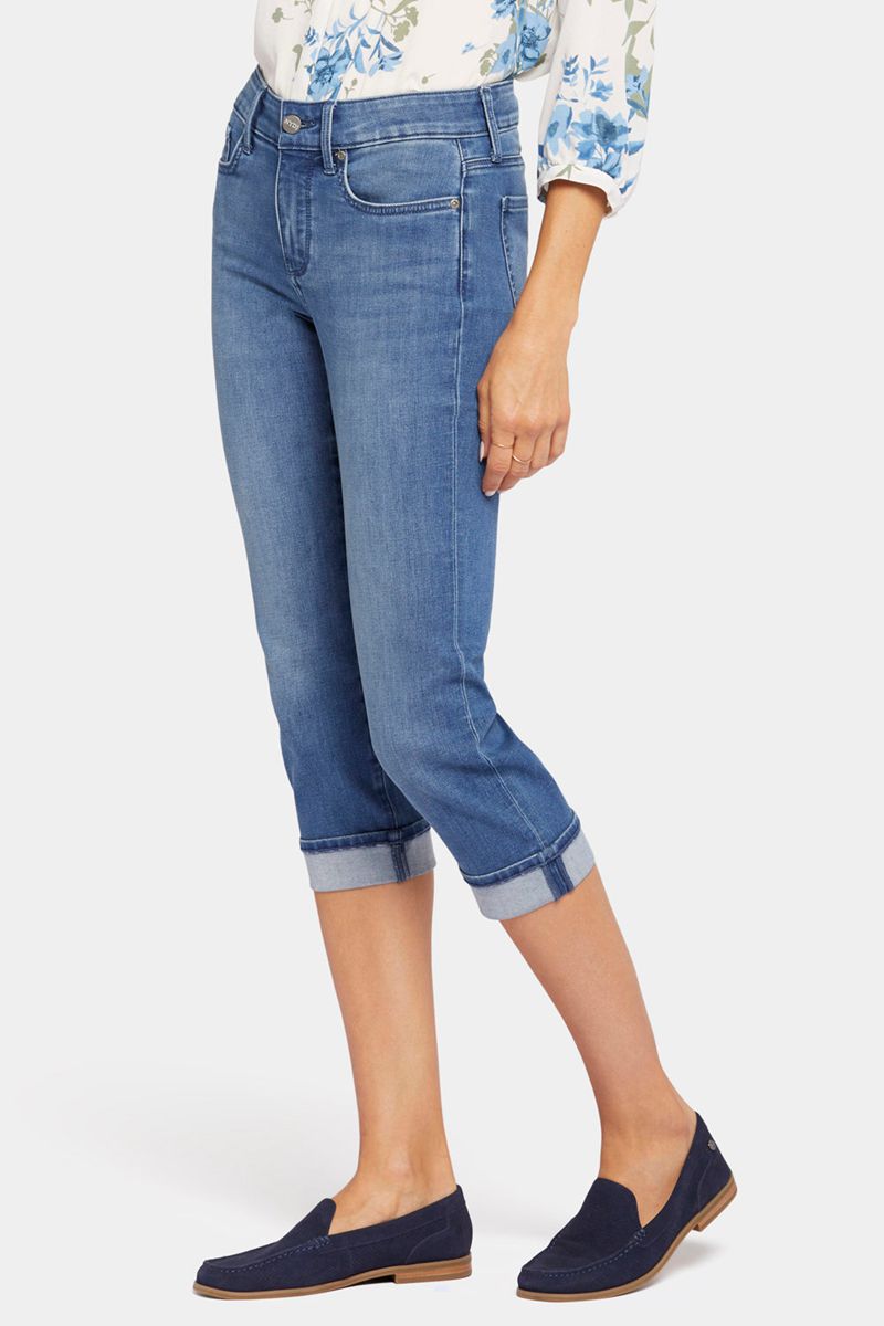 Blue Women's NYDJ Marilyn Straight Crop Jeans | NZ 934VDROHS