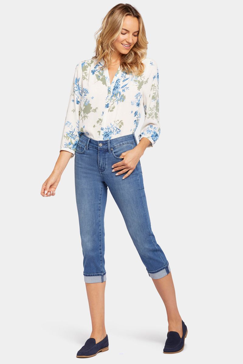 Blue Women's NYDJ Marilyn Straight Crop Jeans | NZ 934VDROHS