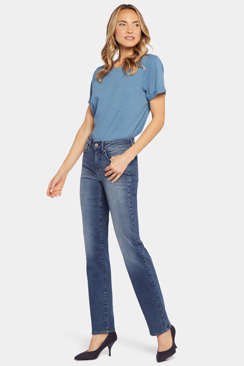 Blue Women's NYDJ Marilyn Straight Jeans | NZ 096HOZQTY