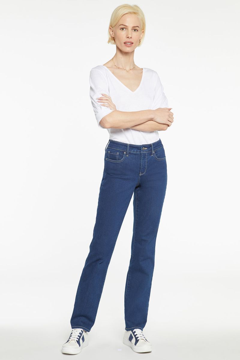 Blue Women's NYDJ Marilyn Straight Jeans | NZ 327CQKJEA