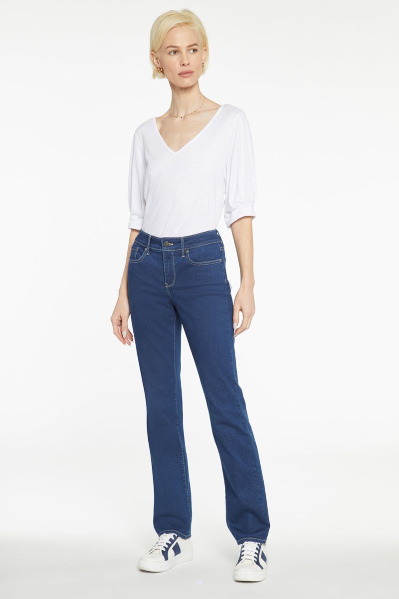 Blue Women's NYDJ Marilyn Straight Jeans | NZ 327CQKJEA