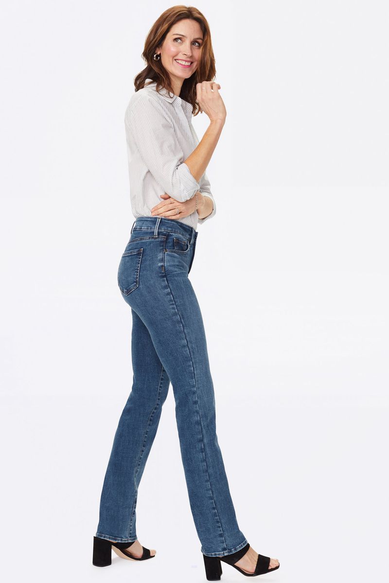 Blue Women's NYDJ Marilyn Straight Jeans | NZ 716TFVAQI