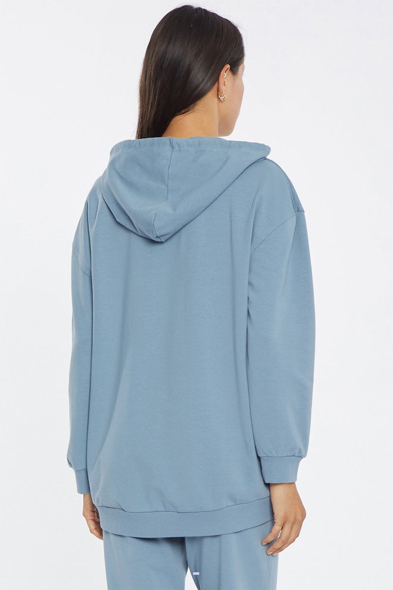 Blue Women's NYDJ Oversized Pullover Hoodie | NZ 043WAEQON