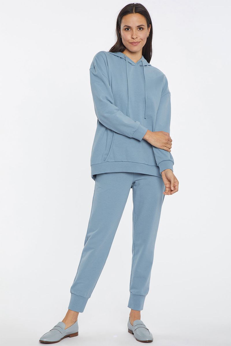 Blue Women's NYDJ Oversized Pullover Hoodie | NZ 043WAEQON